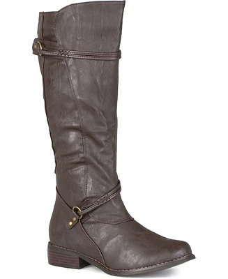 Journee Collection Women's Harley Rouched Knee High Boots