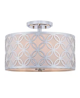 Safavieh Cecily Leaf Trellis 3 Light 15"D Gold Flush Mount