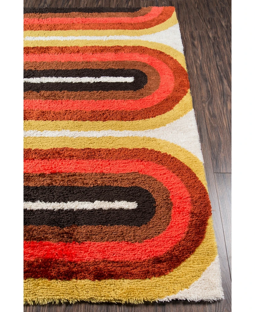Novogratz Retro Ret-2 Red 5' x 7'6" Area Rug