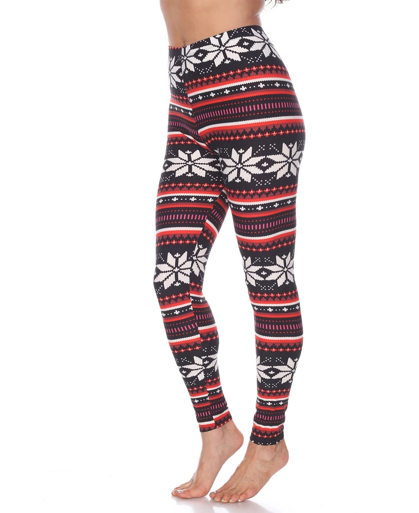 White Mark Women's One Fits Most Printed Leggings