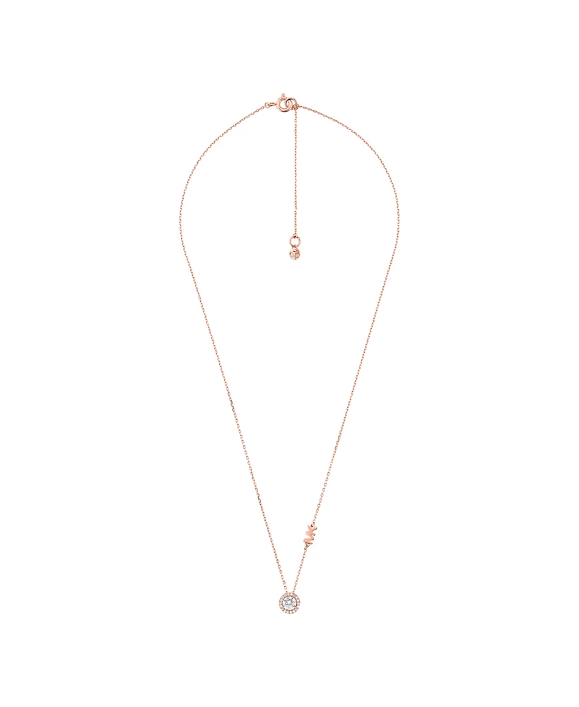 Michael Kors Sterling Silver Cubic Zirconia Pendant Necklace