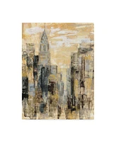Silvia Vassileva Manhattan Gray and Gold I Canvas Art - 20" x 25"