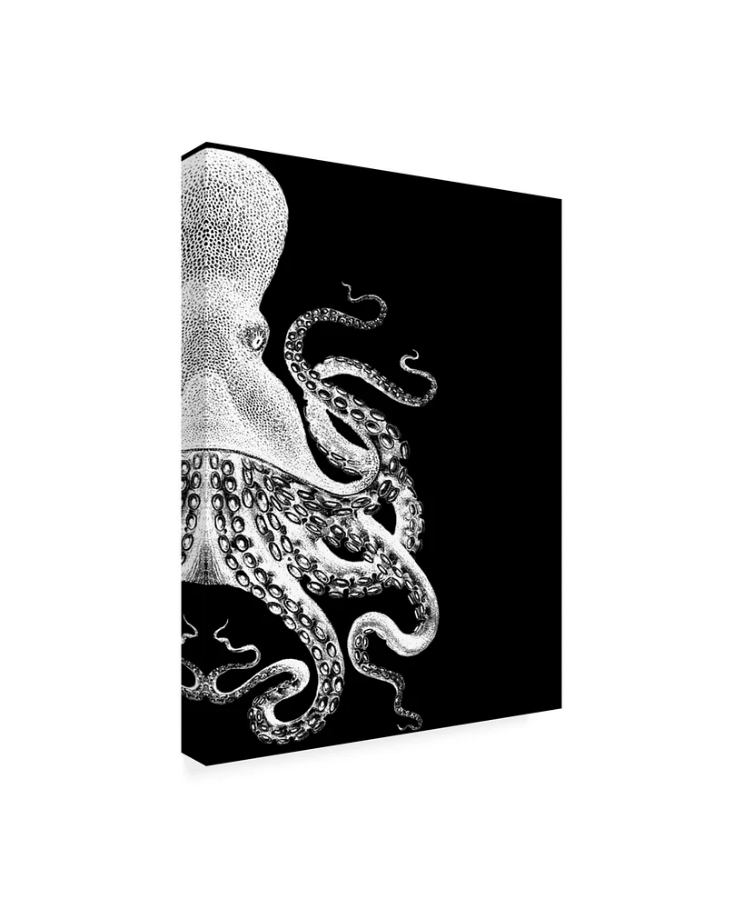 Fab Funky Octopus Black and White B Canvas Art - 15.5" x 21"