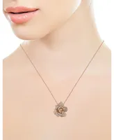 Effy Diamond Flower Pendant Necklace in 14k Rose Gold (1 1/3 ct. t.w.)