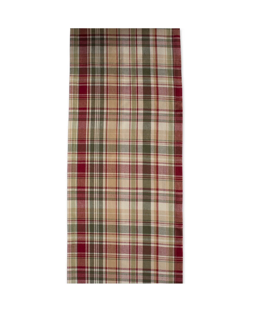 Design Imports Give Thanks Plaid Table Runner