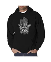 La Pop Art Men's Word Hooded Sweatshirt - Hamsa