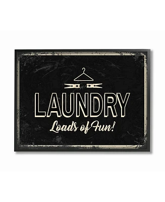 Stupell Industries Laundry Loads of Fun Industrial Framed Giclee Art, 16" x 20"