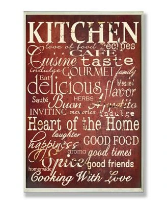 Stupell Industries Home Decor Collection Words In The Kitchen Off Red Wall Art Collection