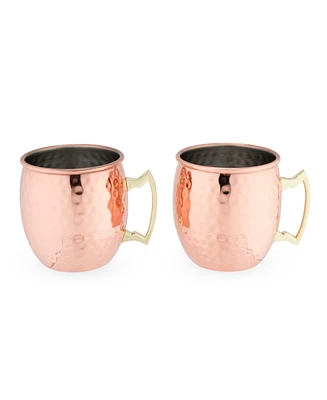 True Brands Hamme Moscow Mule Mugs, 2 Piece, 16 Oz