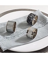 Saro Lifestyle Sparkling Design Napkin Ring, Set of 4