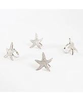 Saro Lifestyle Star Fish Design Napkin Ring, Set of 4