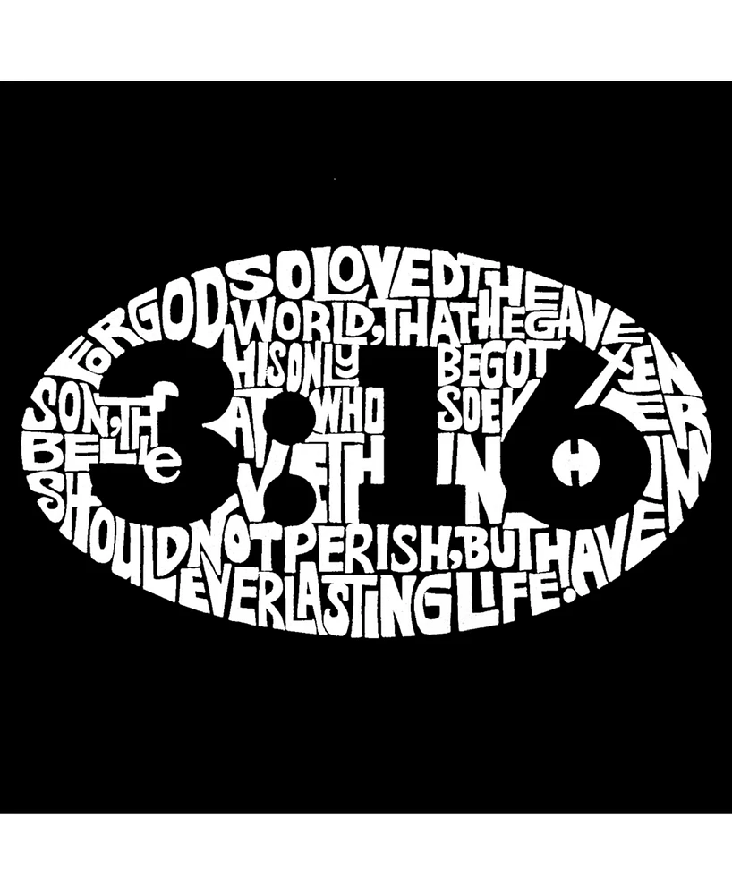 La Pop Art Men's Word Long Sleeve T-Shirt- John 3:16