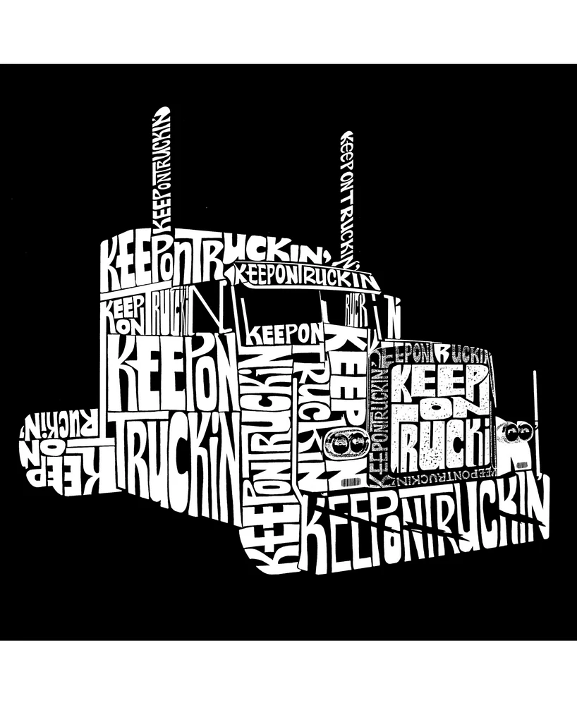 La Pop Art Men's Word Long Sleeve T-Shirt- Keep On Truckin