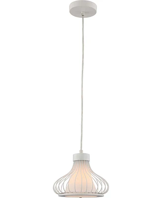 Volume Lighting 1-Light Caged Teardrop Hanging Mini Pendant