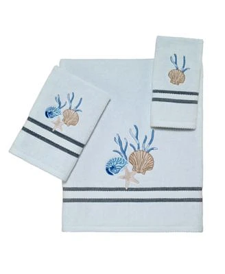 Avanti Blue Lagoon Ombre Seashells Bath Towels