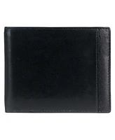 Mancini Casablanca Collection Men's Rfid Secure Center Billfold with Removable Left Wing Passcase