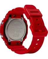 G-Shock Men's Analog-Digital Red Resin Strap 45.4mm GA2100-4A