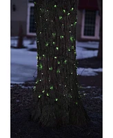 Northlight 2' x 8' Green Mini Tree Trunk Wrap Christmas Net Lights - Brown Wire