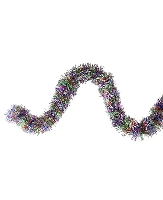 Northlight 50' Traditional Shiny Rainbow Christmas Foil Tinsel Garland - Unlit