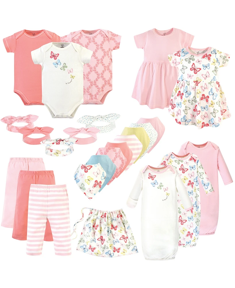 Touched by Nature Baby Girls Organic Cotton Layette Set and Giftset