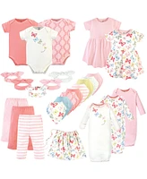Touched by Nature Baby Girls Organic Cotton Layette Set and Giftset