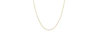 Lightweight 14k Yellow Gold Necklace, 16" Light Rope Chain (1mm)