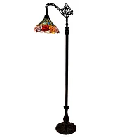 Amora Lighting Tiffany Style Roses Reading Floor Lamp