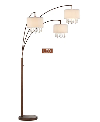 Artiva Usa Lumiere Iv 80" Led Crystal Arched Floor Lamp with Dimmer