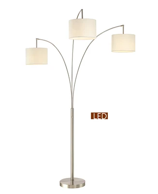 Artiva Usa Lumiere Modern Led 80" 3-Arched Floor Lamp with Dimmer