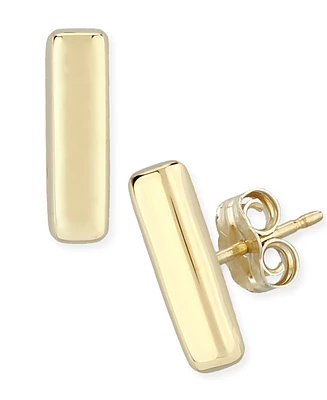 Bar Stud Earrings Set in 14k Gold