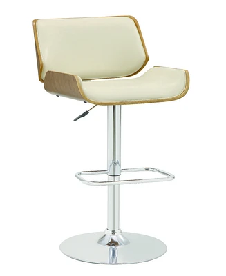 Coaster Home Furnishings Lodi Adjustable Upholstery Bar Stool with Wood Back