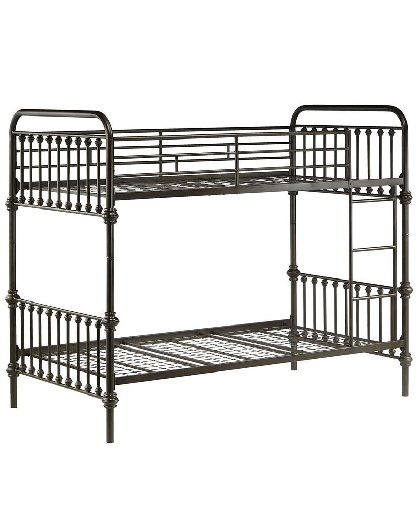 iNSPIRE Q Calvados Antique Metal Bunk Bed, Twin