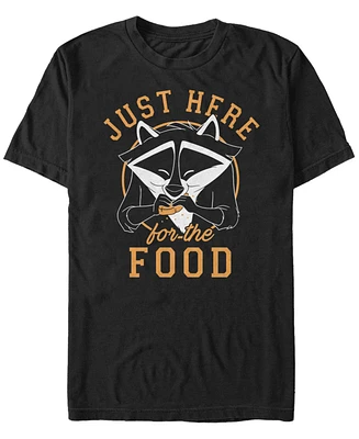 Disney Men's Pocahontas Meeko Just Here for the Food, Short Sleeve T-Shirt