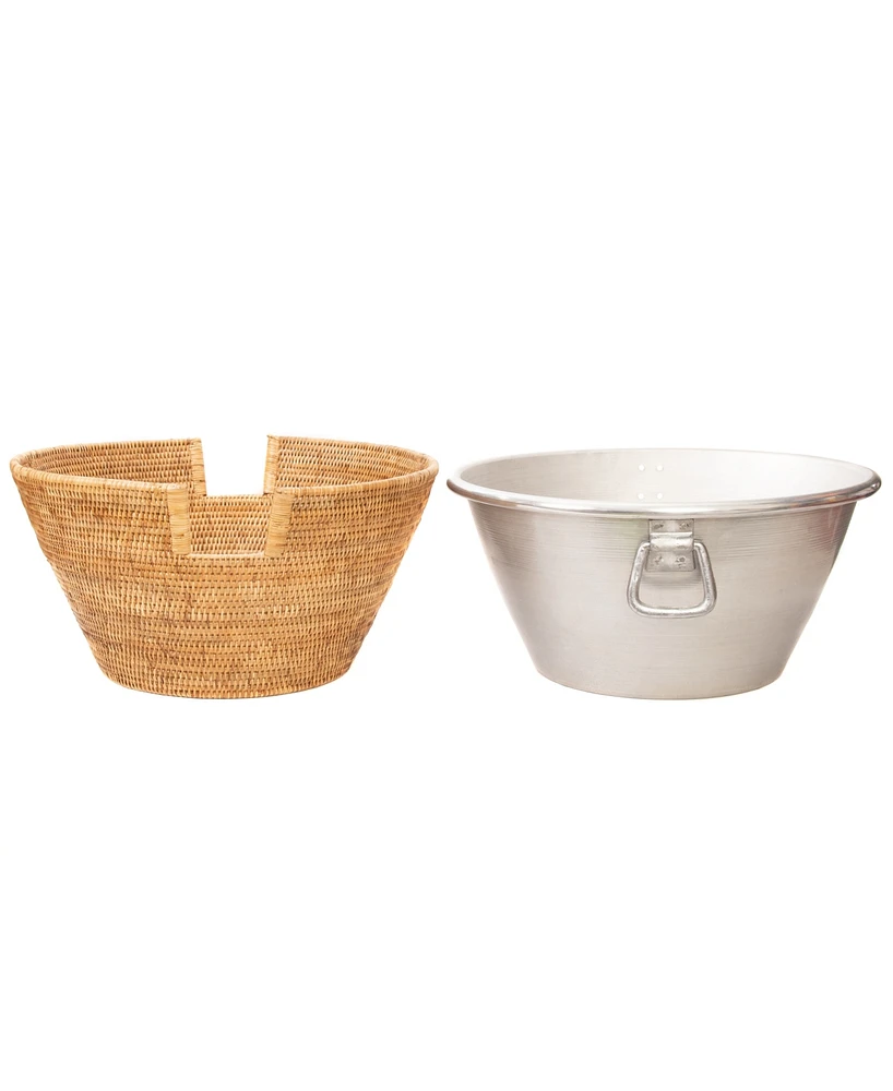 Artifacts Rattan Aluminum Ice Tub