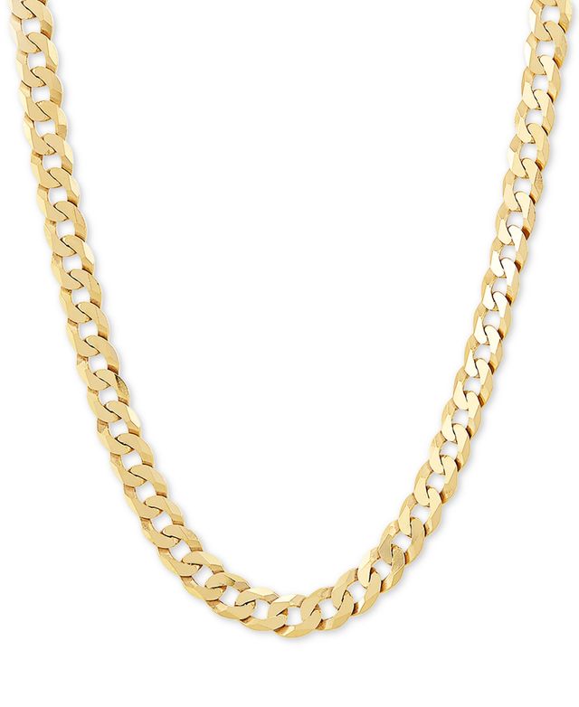 Curb Link 22" Chain Necklace (7mm) in 18k Gold-Plated Sterling Silver