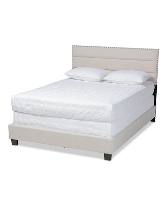 Ansa Fabric Headboard Platform Queen Bed