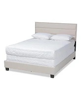 Ansa Fabric Headboard Platform Queen Bed