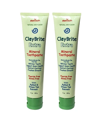 Zion Health Claybrite Extra Toothpaste Set of 2 Pack, 8oz