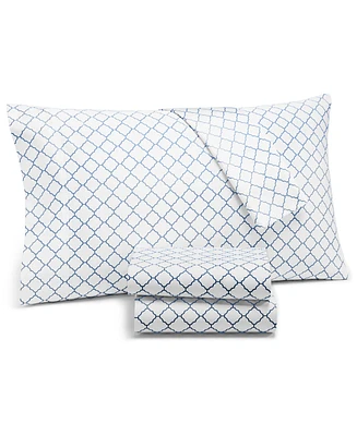 Last Act! Charter Club 550 Thread Count Printed Cotton 4-Pc. Sheet Set, California King, Exclusively at Macy's