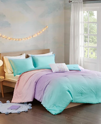 Intelligent Design Glimmer Ombre Reversible 4-Pc. Comforter Set, Full/Queen