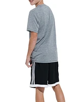 adidas Big Boys Short Sleeve Aeroready Melange Performance T-shirt