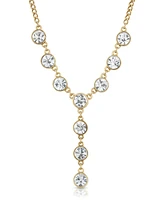 2028 Gold-Tone Crystal Y-Necklace