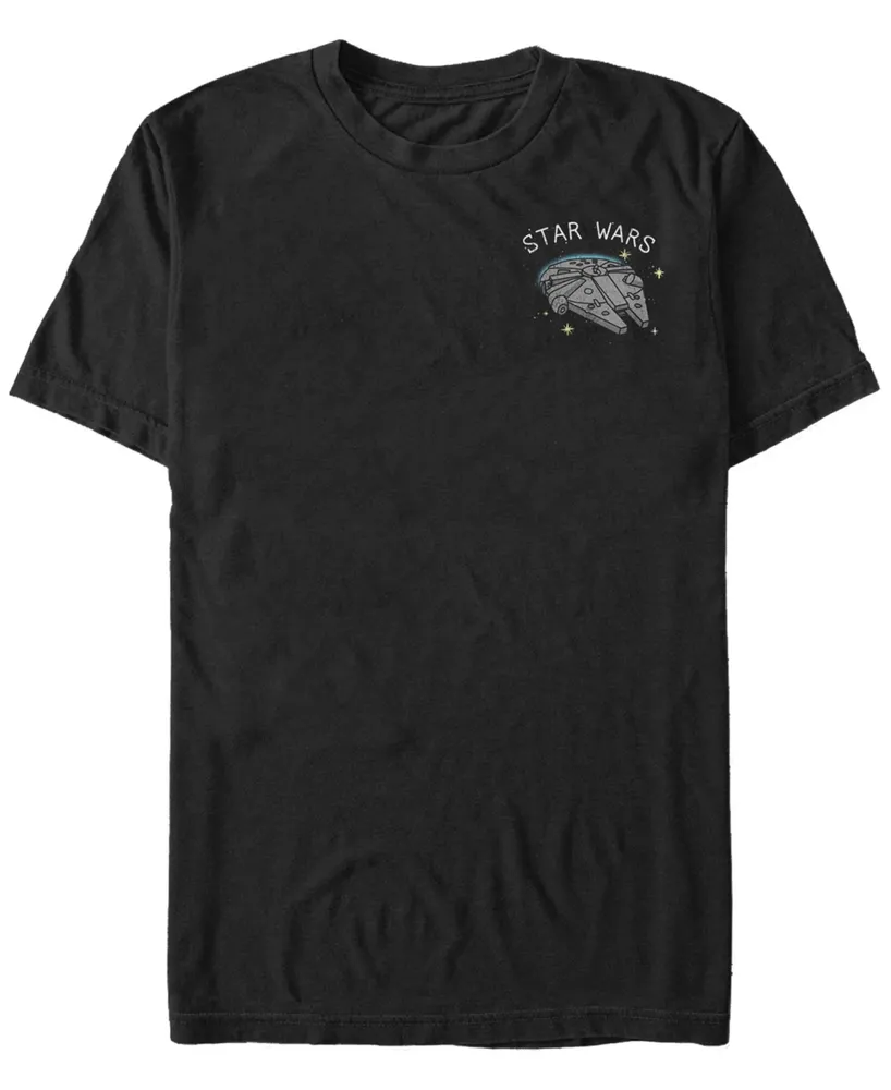 Fifth Sun Star Wars Men's Millennium Falcon Patch Short Sleeve T-Shirt
