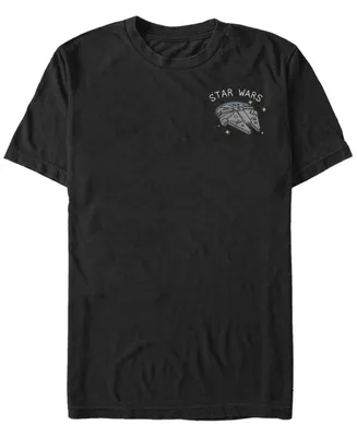 Fifth Sun Star Wars Men's Millennium Falcon Patch Short Sleeve T-Shirt