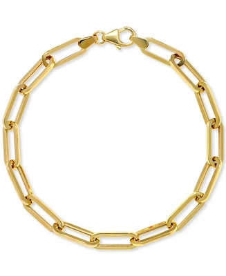 Italian Gold Paperclip Link Bracelet in 14k Gold