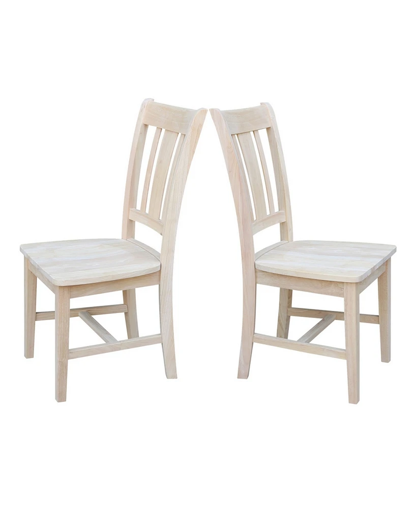 International Concepts San Remo Slat Back Chairs, Set of 2