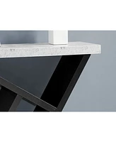 Monarch Specialties Accent Table - 36" L Cement-Look Hall Console