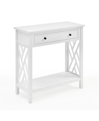 Alaterre Furniture Coventry Wood Console Table with Drawer and Shelf