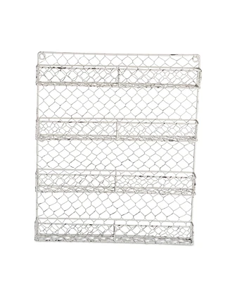 Design Imports 4 Row Chicken Wire Spice Rack