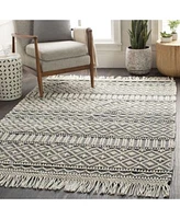Livabliss Farmhouse Tassels Fts 2300 Charcoal Rug